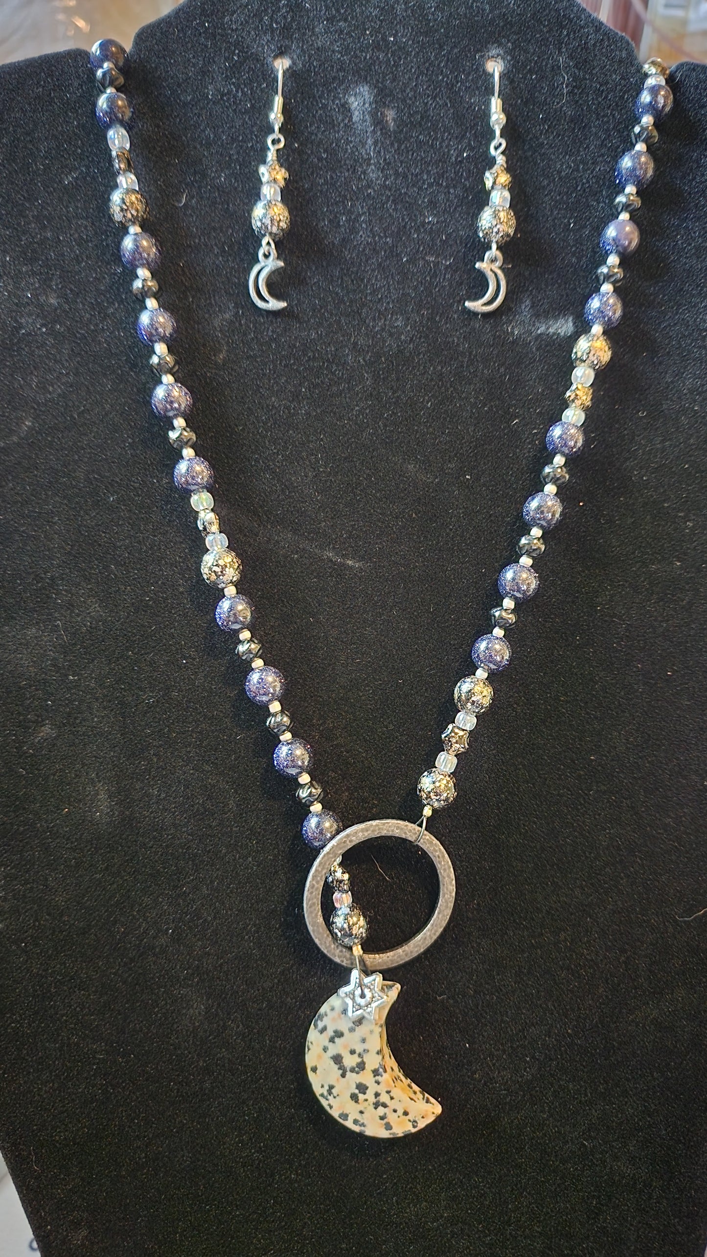 Lasso The Moon Necklace and earrings