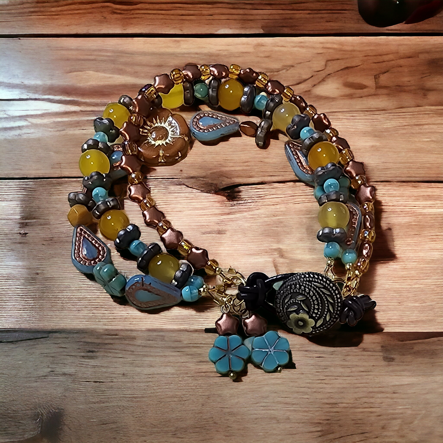 Boho Three Tiered Bracelet