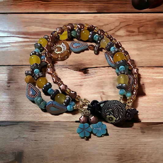 Boho Three Tiered Bracelet